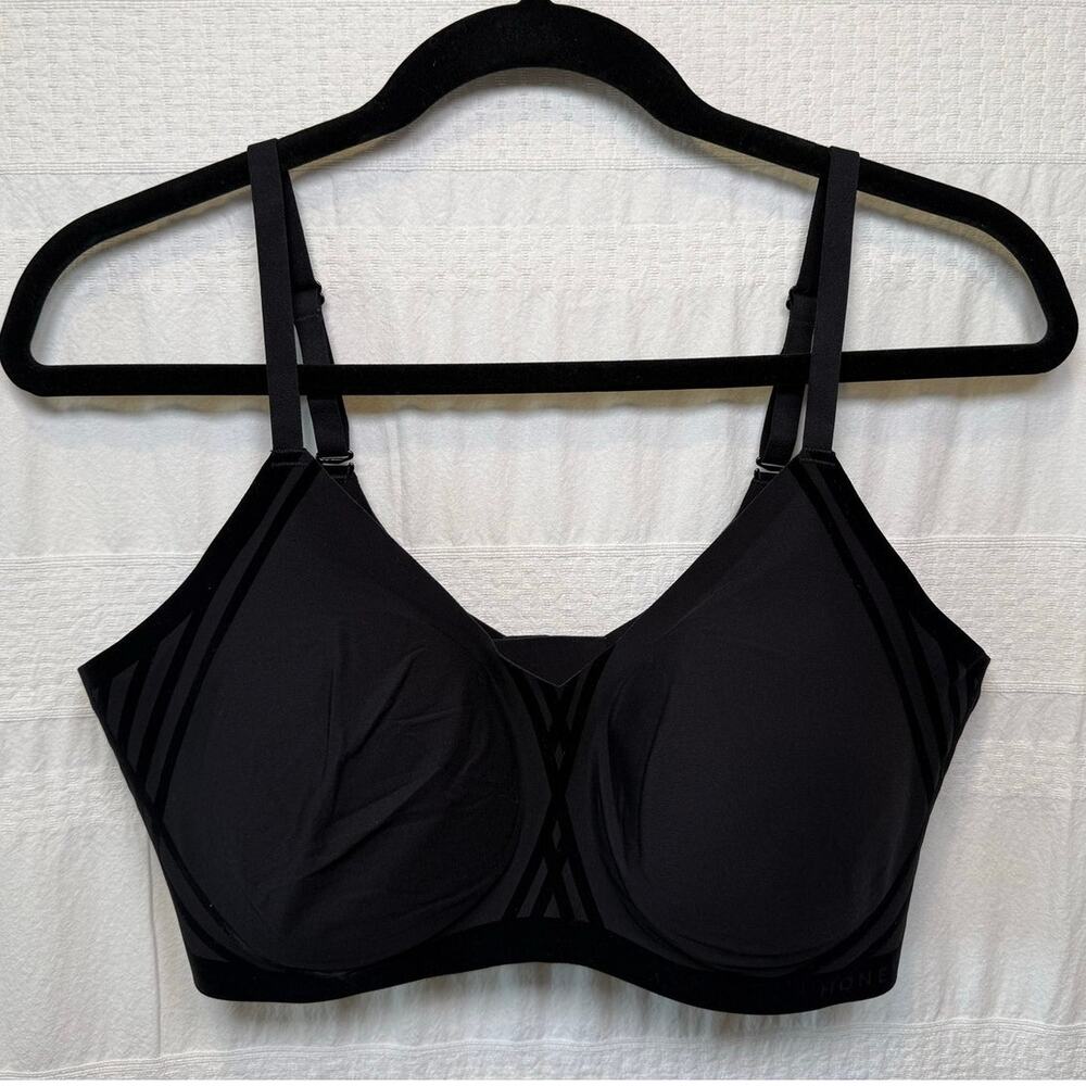 Honeylove Silhouette Bra, Wireless, Black (Vamp), Size XL